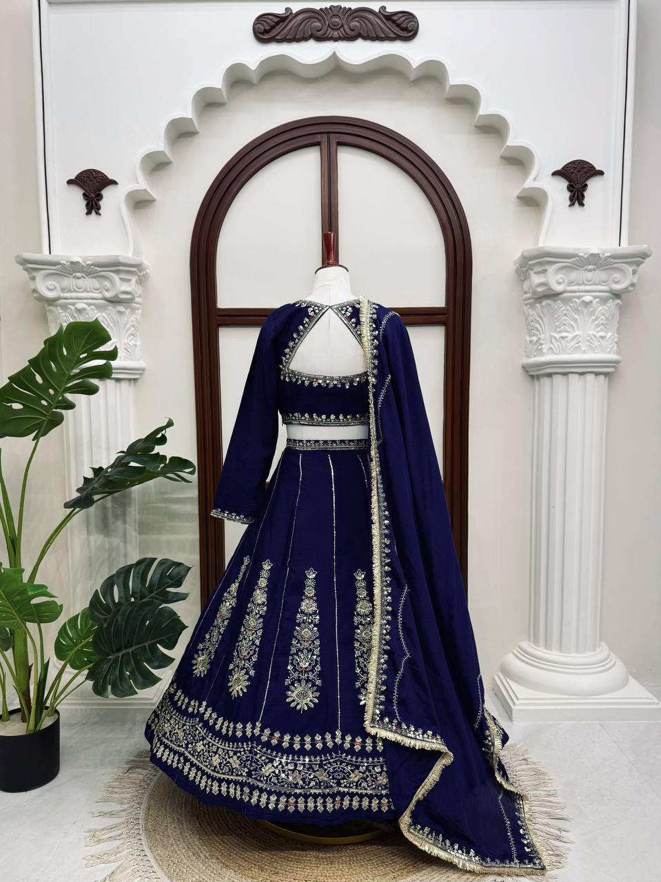 Radiant Rani Pink Silk Lehenga Choli Adorned with Opulent Heritage Floral Motifs and Intricate Zari Borders